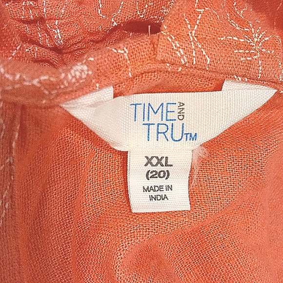 Beach Summer Printed Pink Linen Dress Flowy Midi Plus Size with pockets Preppy - Picture 7 of 11